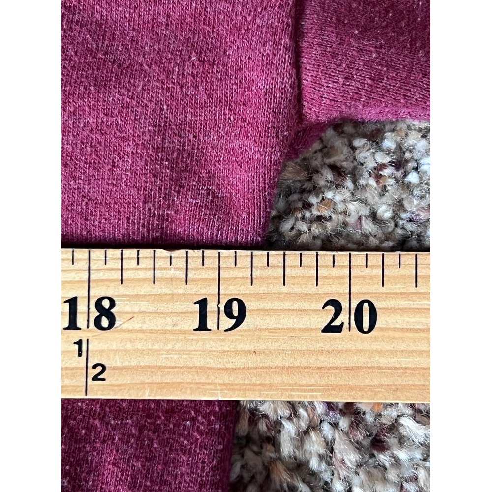 Vans Women's Checkerboard Off The Wall Long Sleeve Hoodie Burgundy Size L - Picture 5 of 6